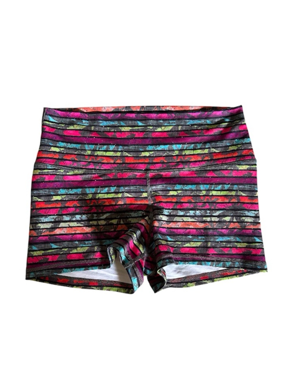 Peachy Vixen Athletic Shorts Size Large Stripes